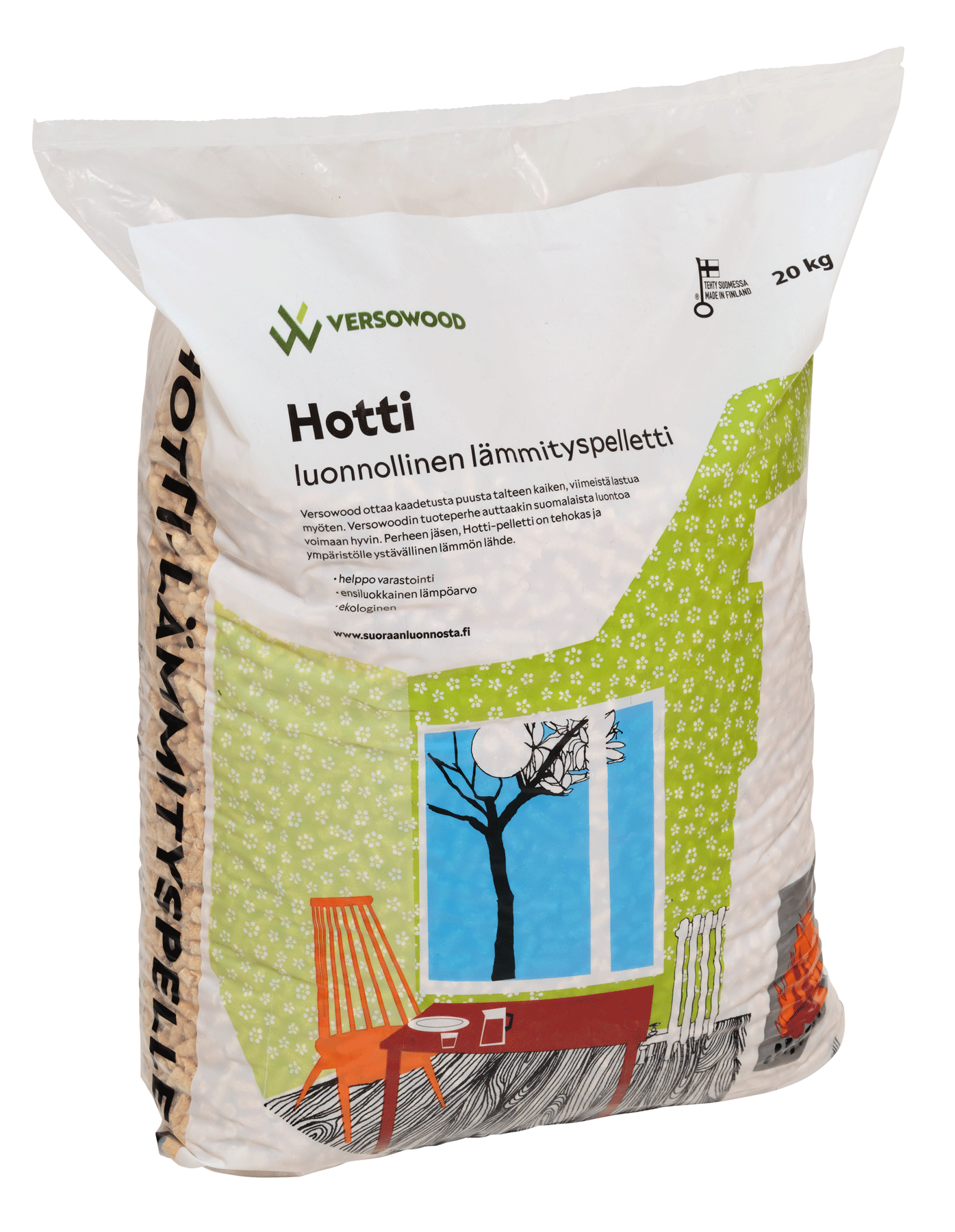 Hotti puupelletti pikkusäkki 20 kg