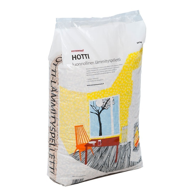 Hotti wood pellets, small bag 20 kg